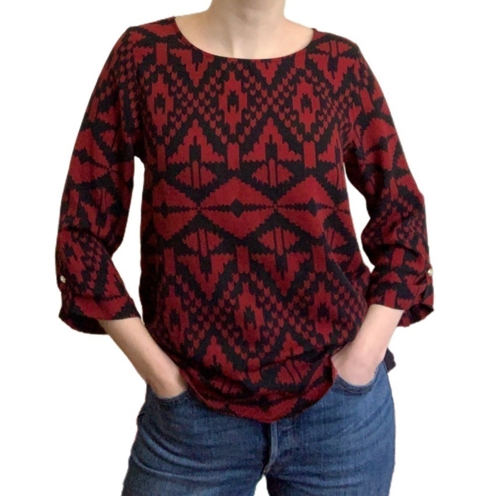 Everly Aztec Patterned Blouse - Picture 2 of 7